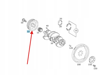 KOŁO PASOWE WAŁU BENZYNA M266 MERCEDES OE A2660350112