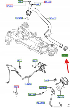 OBEJMA RURY UKŁADU EGR 1232361 _ 2S6Q-9F481-AA