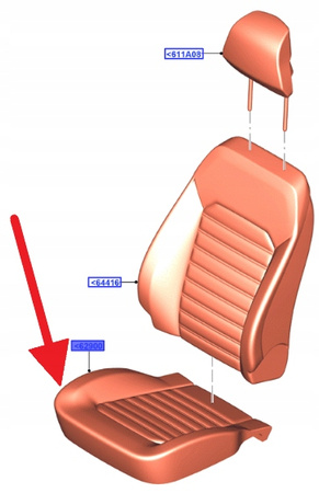 POSZYCIE PODUSZKI SIEDZENIA KIEROWCY MONDEO 2014- 2099389 _ DS73-F62901-BK1
