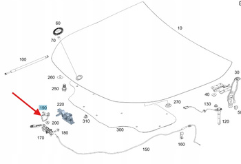 RYGIEL HAK MASKI POKRYWY SILNIKA MERCEDES EQB W243 GLA W247 OE A2478800160