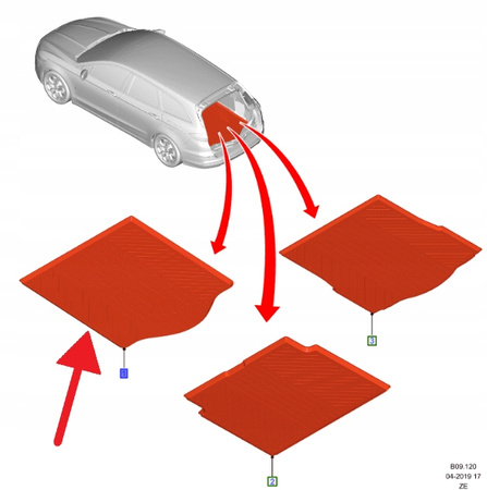 MATA BAGAŻNIKA FORD MONDEO 2019- HYBRID OE 2389289 _ AMLS7J-N454A14-AB