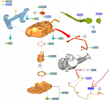 PRZEWÓD WĄŻ ADBLUE FORD TRANSIT 2016- CUSTOM 16- 2035156 _ GK21-5J249-AC