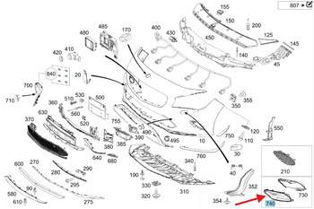 LEWA KRATKA ZAŚLEPKA ZDERZAKA PRZÓD MERCEDES CLA W117 OE A1178858900