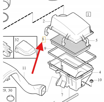 FILTR POWIETRZA DIESEL BENZYNA VOLVO XC90 2004- OE 8638600