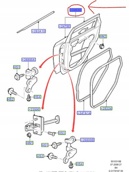 DRZWI TYLNE LH FORD FOCUS Mk2 KOMBI 2007-2011_1702414-P8M51-N24631-AE