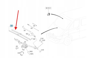 PRAWE PIÓRO WYCIERACZKI MERCEDES SPRINTER W906 OE A0018203545