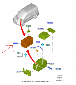 Akumulator 60AH 590A FORD FIESTA FOCUS CONNECT 2014141 _ H1BT-10655-CA