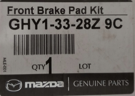 Klocki hamulcowe przód - Mazda 6 GJ/GL_GHY13328Z 9C