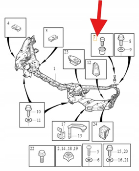 ODBÓJ ODBOJNIK MASKI VOLVO V40 2013- OE 31477267