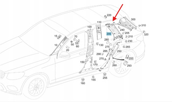 OKŁADZINA PRAWA SŁUPKA C MERCEDES GLC W253 OE A25369070019F93