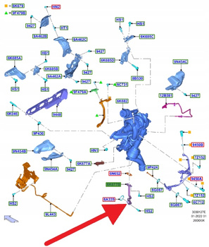 RURKA SPŁYWU OLEJU TURBO FORD OE EDGE 2015- G2GQ-6K677-CA 1924798