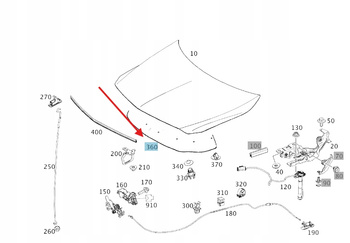 WYGŁUSZENIE MASKI MECEDES A klasa W176 OE A1766820026
