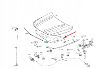 WYGŁUSZENIE PODBITKA MASKI MERCEDES CLA W117 OE A1176820026