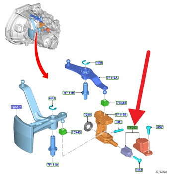 CZUJNIK POŁOŻENIA WYBIERAKA SKRZYNI 6MX65 FORD 2117791 _ H1BR-7J067-BA