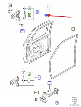 POSZYCIE ZEWN DRZWI LEWY PRZÓD FORD MONDEO Mk3 _ 1354840 _ 1S71-F20205-AV
