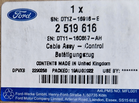 LINKA OTWIERANIA MASKI FORD TOURNEO CONNECT 2021-_2519616_DT11-16C657-AH