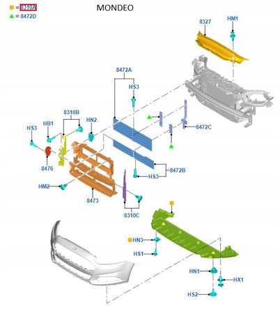 OSŁONA DOLNA SILNIKA FORD MONDEO Mk5 2014- 1861252 _ DS73-8B384-BF