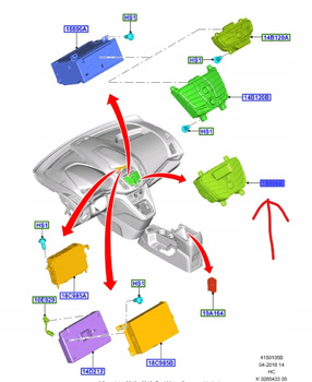 ODBIORNIK - RADIO FORD TRANSIT CONNECT MK2 2013- 2645208 _ DT1T-18D815-EG