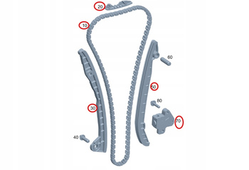 ZESTAW ROZRZĄDU MERCEDES 1.3 BENZYNA OZNACZENIE SILNIKA 282
