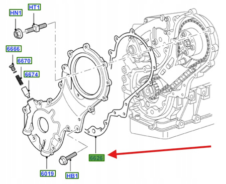 USZCZELKA POKRYWY POMPY OLEJU FORD SMAX 1.8 TDCi 1113202 _ XS4Q-6A628-AE