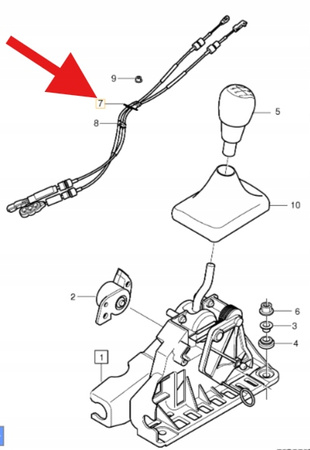 LINKA CIĘGNO ZMIANY BIEGÓW MANUAL M66 VOLVO S60 V60 2011- XC60 OE 31492348