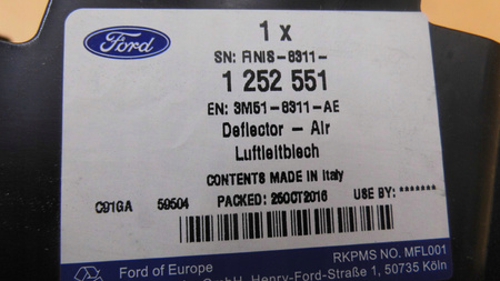 DEFLEKTOR CHŁODNICY LEWY FORD FOCUS Mk2 2003-2008_1252551_3M51-8311-AE