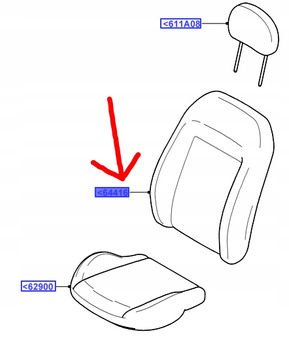 POSZYCIE OPARCIA FOTELA PRZÓD LH FORD FIESTA 2005-_1418011_6S61-B64417-EB1ECD
