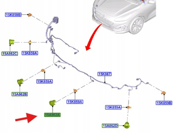 KOSZYK CZUJNIKA PARKOWANIA KUGA MK3 2020- 2501156 _ LJ6T-15A864-AA5YZ9