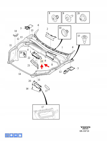 WLOT KIEROWNICA POWIETRZA VOLVO XC90 2016- EX90 2025- OEM/OE 31425363