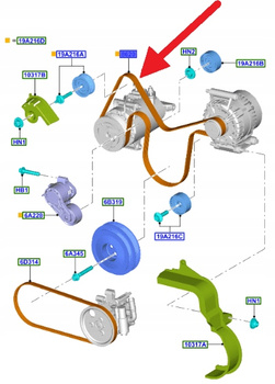 PASEK KLINOWY OSPRZĘTU FORD OE TRANSIT CUSTOM 2012- BK21-6C301-BB