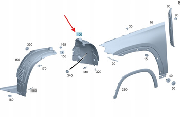 NADKOLE LEWY PRZÓD MERCEDES GLE W167 OE A1676900612
