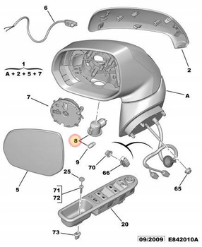 LAMPKA W LUSTERKO LEWE CITROEN C3 PICASSO C4 PICASSO OE 6325G8