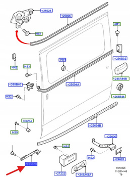 OGRANICZNIK DOLNY PRAWY TRANSIT 2000-14 4629484 _ YC15-V25054-AF