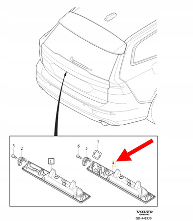 KLAMKA TYLNEJ KLAPY BAGAŻNIKA VOLVO XC90 2016- V60 2019-OEM/OE 32394646