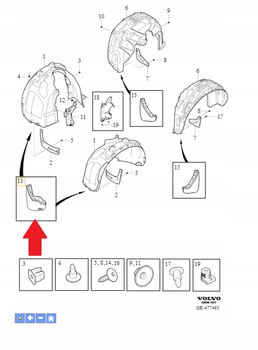 CHLAPACZE PRZEDNIE VOLVO EX40 XC40 2023- OE 32321854
