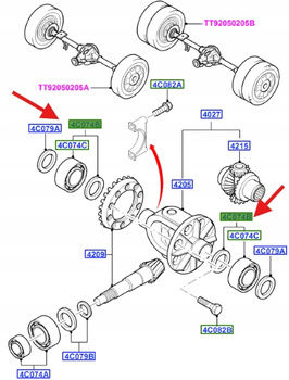 ŁOŻYSKO TYLNEGO MOSTU FORD TRANSIT MK5 MK6 4718688 _ 3C11-4C074-AA