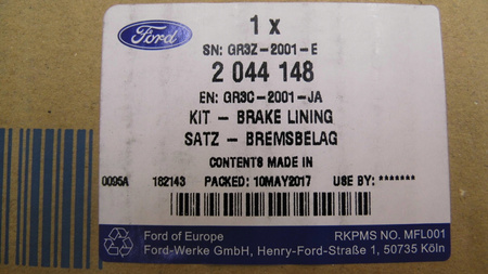 KLOCKI HAMULCOWE PRZÓD FORD MUSTANG Mk6 2015- 17 2044148 _ GR3C-2001-JA