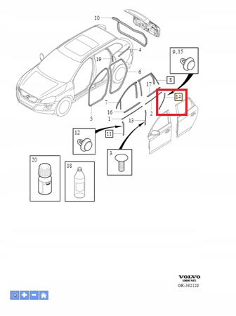 Volvo OE 31217899 uszczelka drzwi