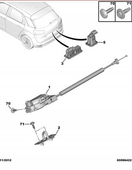 ZAMEK POKRYWY BAGAŻNIKA OE 9804404180
