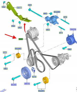 PASEK KLINOWY RANGER 2011- 1921397 _ FB3Q-6C301-DA