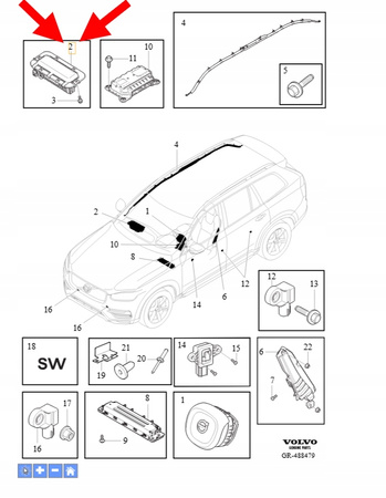 PODUSZKA POWIETRZNA AIRBAG PASAŻERA PRZÓD VOLVO XC90 2016- OEM 31351330