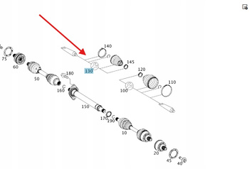 ZESTAW OSŁONY PRZEGUBU PRAWY MERCEDES W117 W156 W176 W246 OE A0003572200