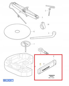 Uchwyt trójkąta ostrzegwcz. Volvo OE 30721387