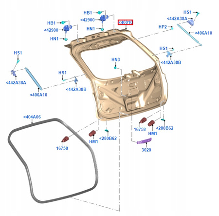 KLAPA BAGAŻNIKA FORD EDGE 2015-2018_2031036_FT4B-R40400-BA