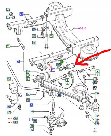 TULEJA WAHACZA PRZÓD FORD TRANSIT 1985-91_6154667_86VB-3069-AB