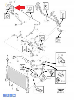 Zbiornik wyrównawczy Volvo S60, V60, XC60