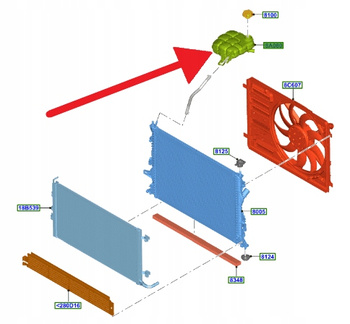 ZBIORNICZEK WYRÓWNAWCZY 1.5 2.0 D FORD FOCUS 2018- 2266542 _ JX61-8A080-CB