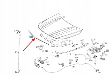 USZCZELKA MASKI MERCEDES CLA W117 OE A1178870098
