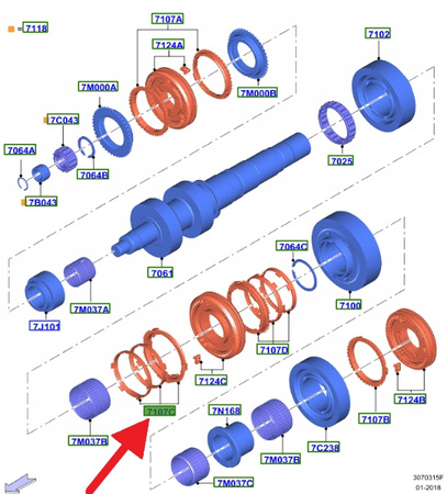 PIERŚCIEŃ SYNCHRONIZATOR 2 BIEG MT82 MUSTANG 15- OE 5120124 _ BR33-7A789-KB