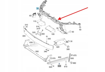 PAS PRZEDNI WZMOCNIENIE ZDERZAKA MERCEDES CLA W118 A W177 OE A1776208000